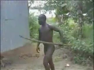 Απίθανη άτακτος/η ακατέργαστος σκληρά αφρικάνικο ζούγκλα γαμήσι!