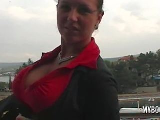 Busty stunner Kora Kryk Naked on Public in Croatia: HD dirty film 23